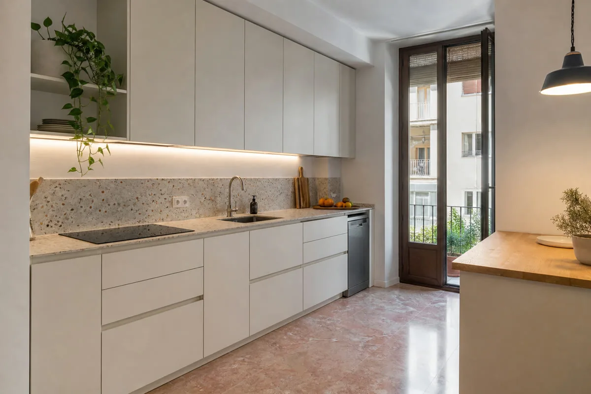 Visualización orientativa de cocinas con isla a medida en Málaga
