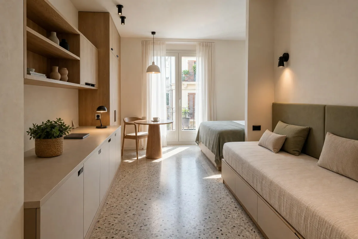 Visualización orientativa de mobiliario a medida para hoteles en Málaga